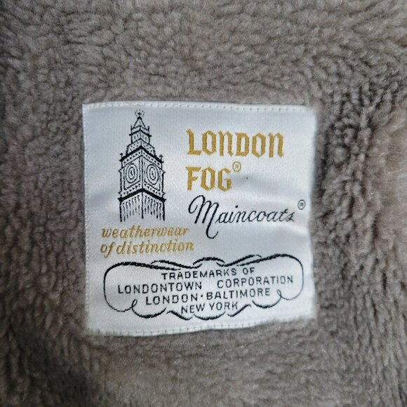 Vintage Khaki Tan London Fog Trench Coat - Size14P - Picture 4 of 12